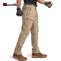 MAGCOMSEN Winter Fleece Men's Pants Warm Casual Straight Trousers 9 Pockets Waterproof Snow Hiking Pants 1