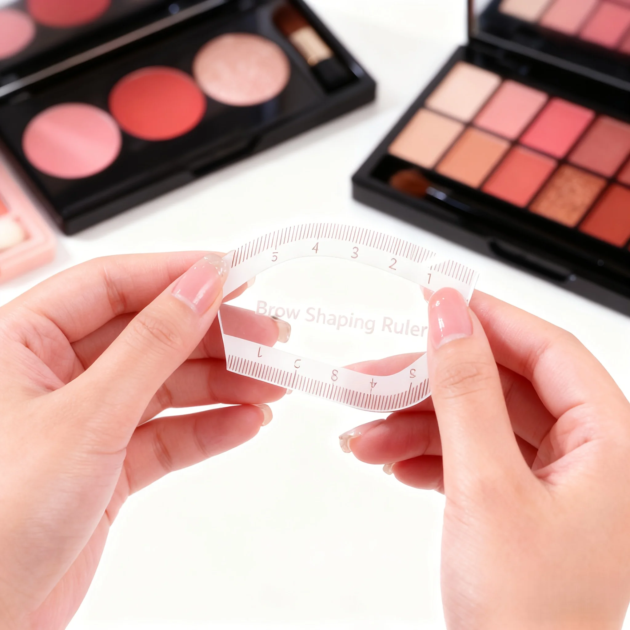 PMU Brow Mapping Tool - Reusable Microblading Stencils with Symmetry Guide, Permanent Makeup Template for Beginners/Pros