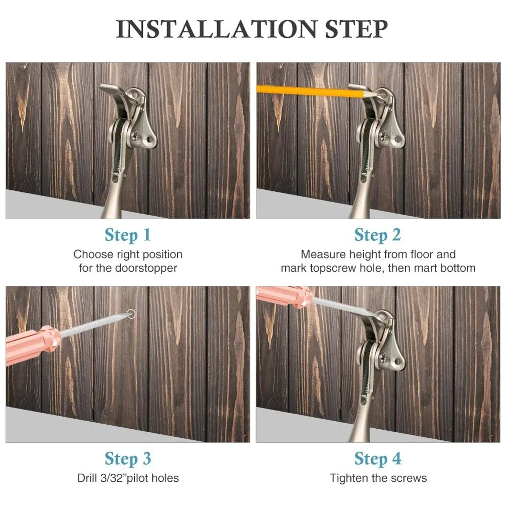 Door Stopper Heavy Duty Mute Zinc Alloy Non-Slip Rubber Tip Hidden Wall Protector Hardware door stopper silicone door stopper door stopper bumpers magnetic door stopper