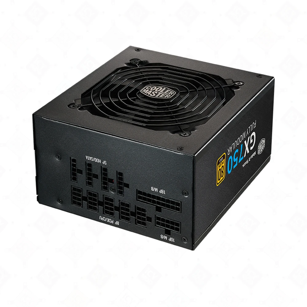 쿨러 마스터 GX750W 풀 모듈 골드 메달 전원 공급 장치, 일본 커패시터, 독립 PCB, ATX2.41, 듀얼 CPU 플랫폼 지원