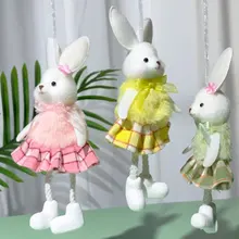 

2022 New Easter Decorations Pendant Easter Wooden Rudolph Bunny Hanging Ornaments Party Spring Holiday DIY Home Decor Kids Gifts