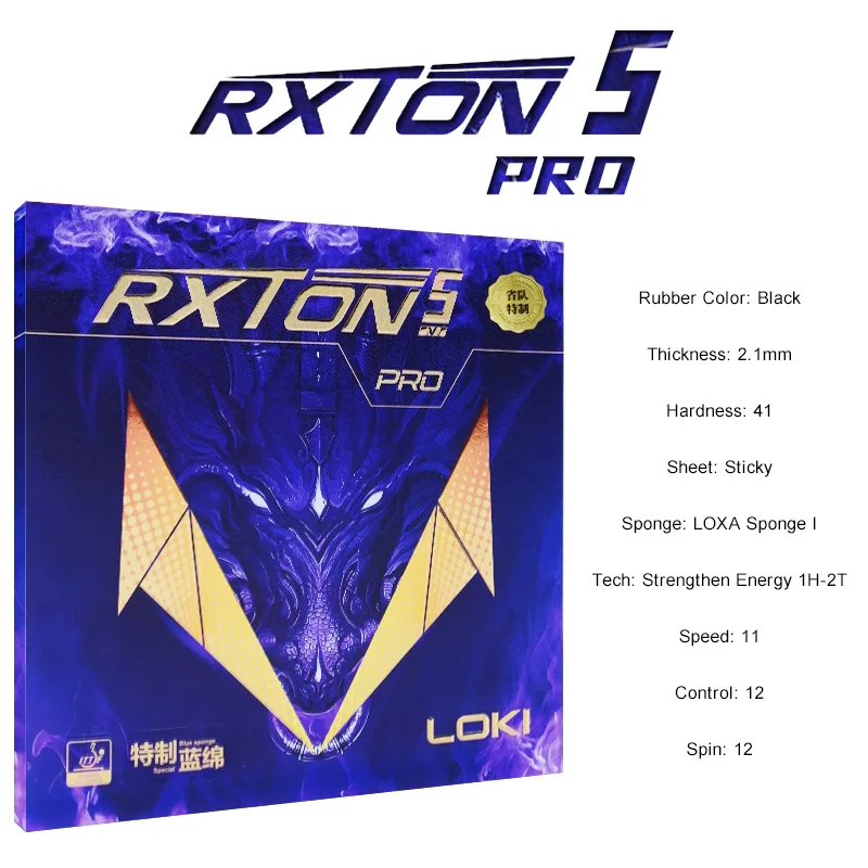 Original LOKI RXTON RXOTN 3-Pro 5-Pro 9 National Table Tennis Rubber Sticky Ping Pong Rubber Blue Sponge