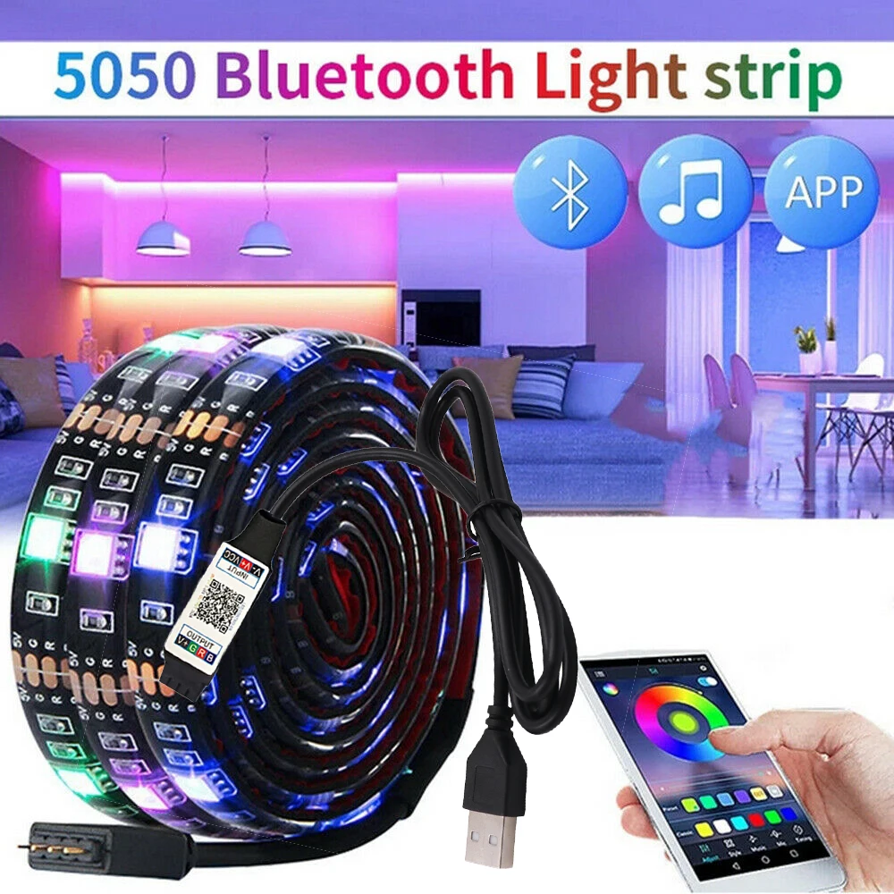 

5V USB LED Strip Light SMD5050 RGB LED Tape Diode Mini Bluetooth/Mini 3Key Control Flexible Ribbon Room Decoration TV Backlight