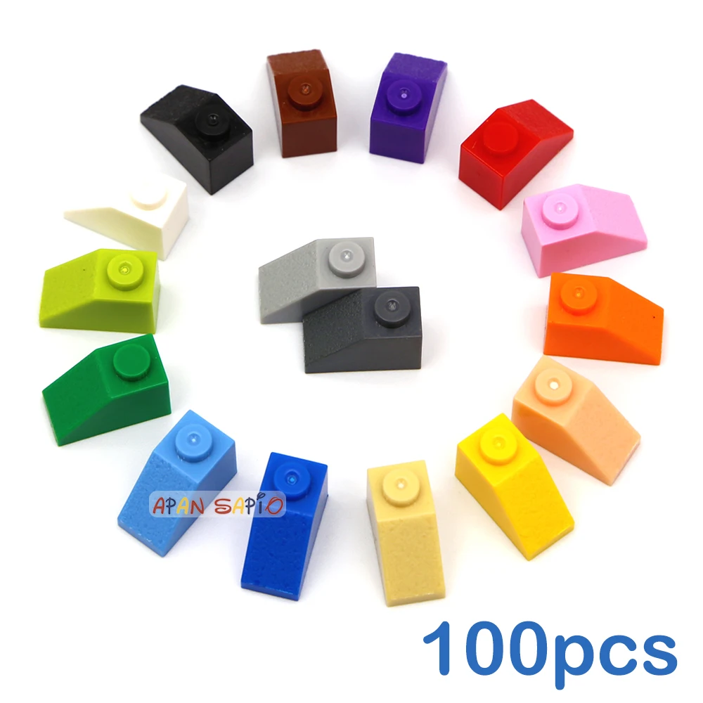 100 stücke DIY Bausteine Dicke Zahlen Bricks Hang 1x2 Punkte Pädagogisches Kreative Größe Kompatibel Mit 3040 Spielzeug für Kinder