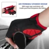 MOREOK Bicycle Gloves Half Finger Sports 5MM Gel Bike Gloves Shock-absorbing Mountain Road Biking Cycling Gloves for Men Women 6