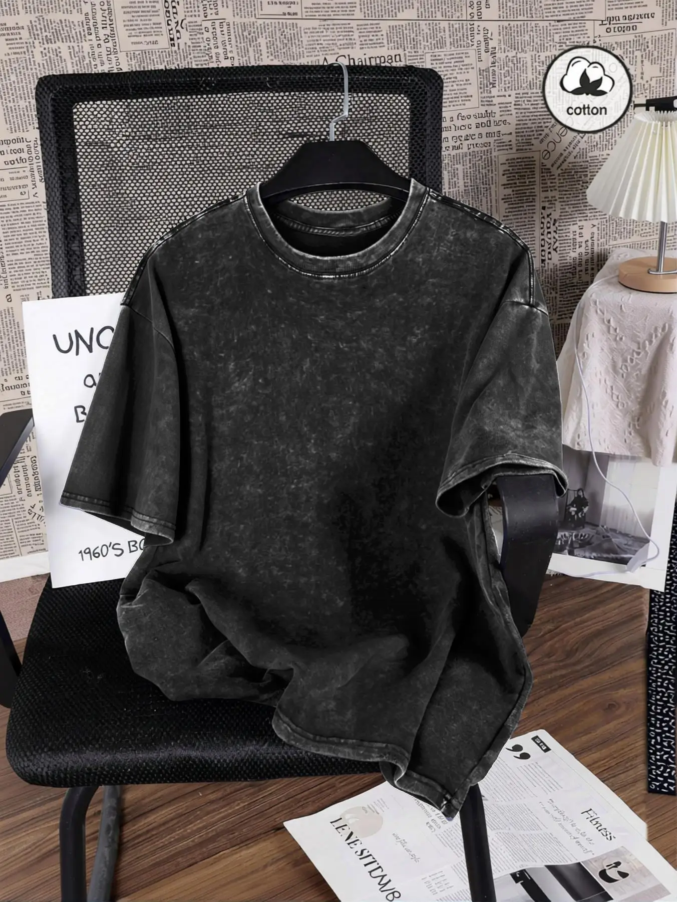 Unisex Vintage Washed Cotton Oversized T-Shirt