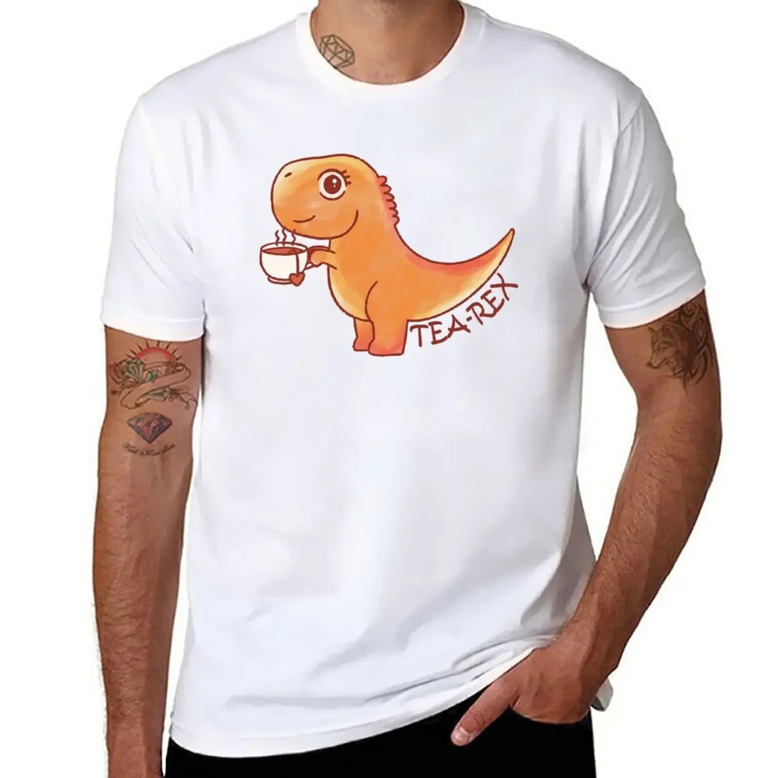 T-Shirt Tea Rex O Tea-Rex Magliette Slim Fit Anime Ad Asciugatura Rapida Per Uomo