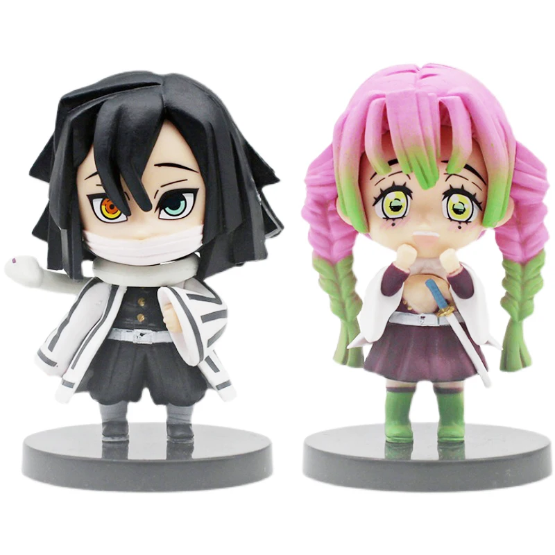 

Anime Figure Demon Slayer 5 Style/Set Q Version 7cm PVC Doll Tanjiro Kanawo Uzui Tengen Action Figure Desktop Ornaments Gifts