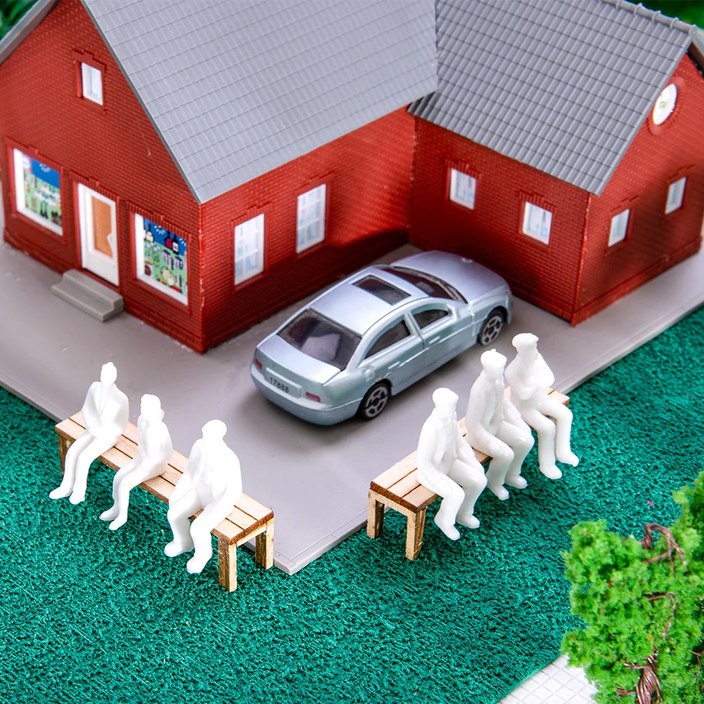 1:50 철도 기차 사람들 모형 미니어처 착석 피규어, DIY 모델링, 앉아있는 승객, 건축 건물 레이아웃, 20 개