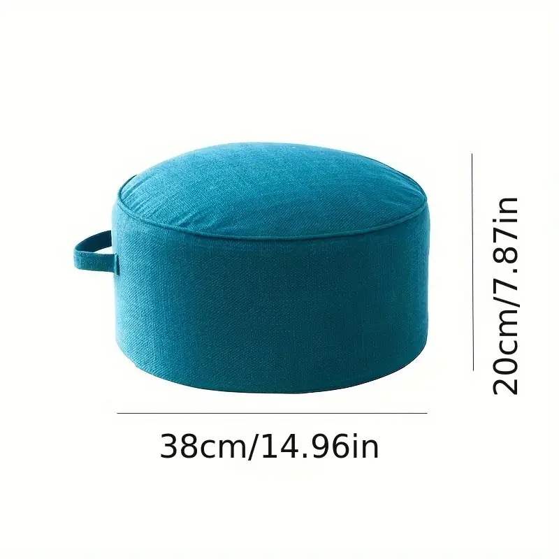 Round Floor Cushions, Tatami Thicken Pouf Ottoman, Detachable & Washable,for Coffee Table Balcony Bay Window,with Side Handle