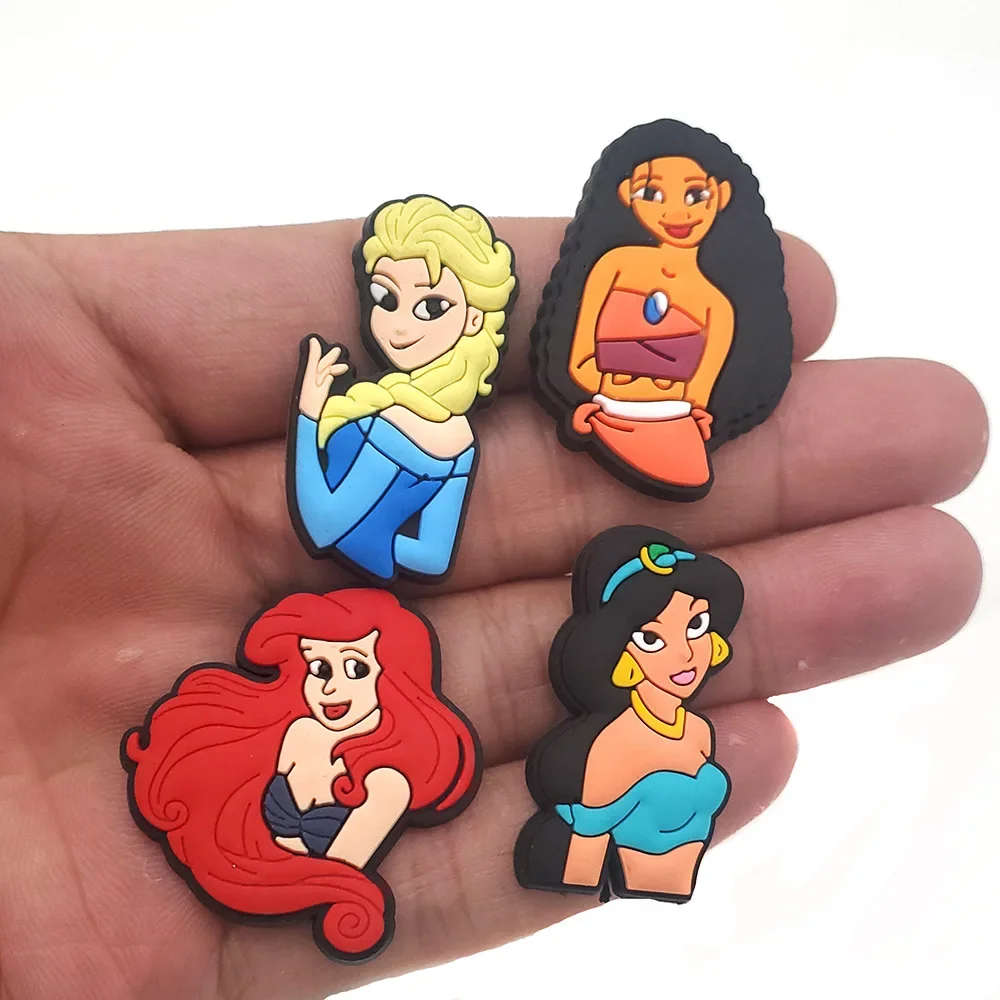 Disney Princess Shoe Croc Charms Accessori Decorazione Per Anna Elsa Olaf Crocs Shoes Charm Buckle Kids Party Xmas Girls Gifts