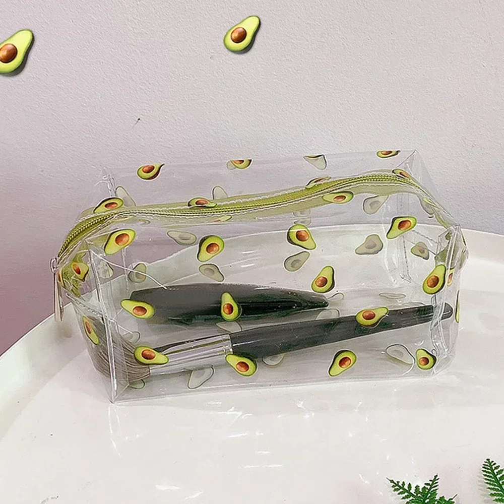 Waterproof Transparent Zipper Cosmetic Bag Fashion Print Women Girl Travel Makeup Bag Pouch Wash Organizer Toiletry Storage Bags 5