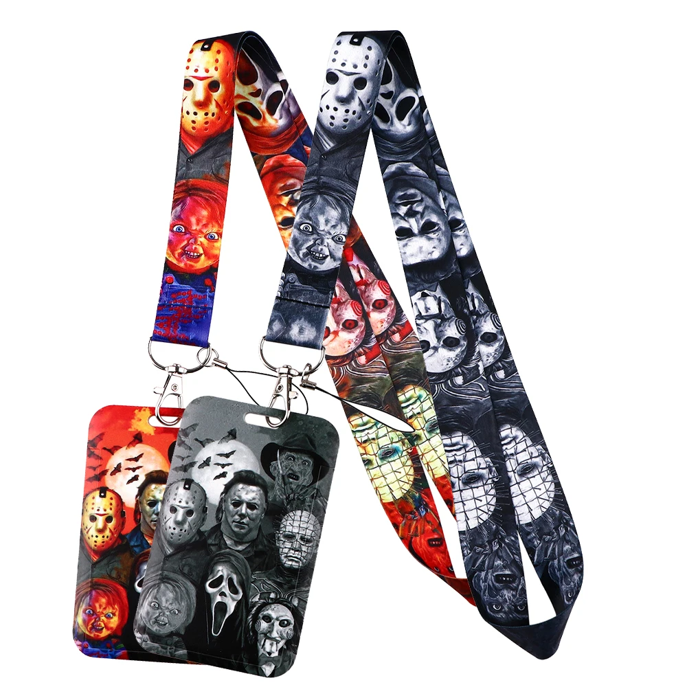 

Halloween Neck Straps lanyard Car Keychain Credit ID Card Pass Gym Mobile Phone Key Ring Badge Holder Jewelry Gifts
