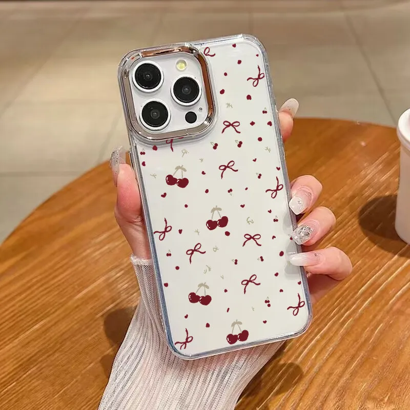 Daisy Flowers Cherry Pattern Phone Case Cover