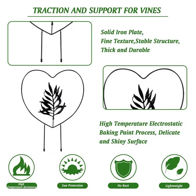 Kerti Cserepes Növényi Tartó Rács Rozsdamentes Nedvességálló Bevonat Stabil Szerkezetű Vasnövény Hegymászó Keret Az Udvarhoz - Image 5