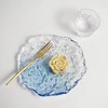 Transparent Glass Tray Decorative Jewelry Storage Trays Coffee Mug Fruit Dessert Cake Plates Desktop Room Decor Table Ornament 2