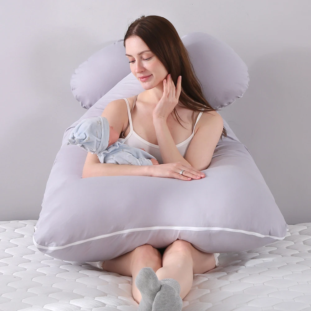 Pregnant Women Pillowcase U Shape Side Sleepping Bedding Maternity Cushion Cover