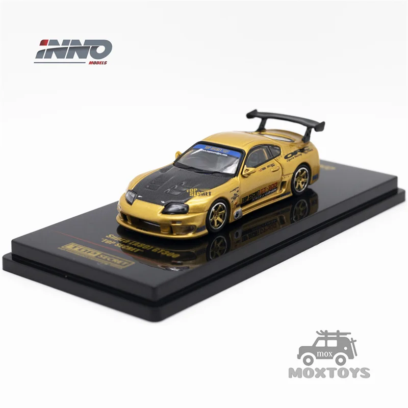 INNO 1:64 SUPRA (A80) TOP SECRET GT300 Gold Diecast Model