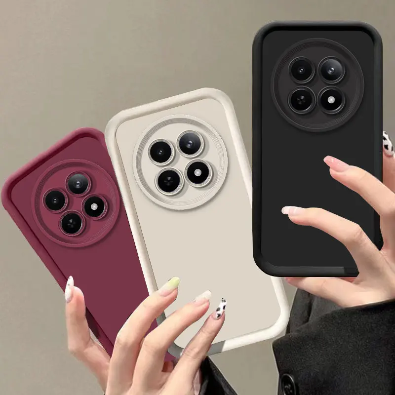Pour Realme 12 Plus 12X 12 Lite étui paquet complet mat Anti-chute couverture de pare-chocs en Silicone souple pour Realme 12 Pro Plus coque de téléphone