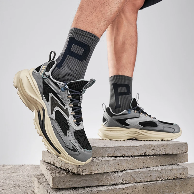 Xtep Wujing 2.0 Walking Shoes Men Breathable Mesh Comfortable Causal Sports Shoes Vintage Fashion Male Sneakers 977319170008