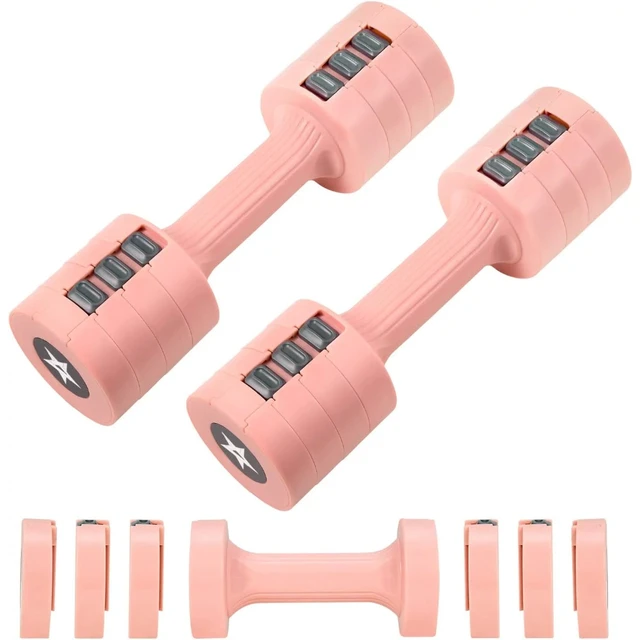 Fast Adjustable Dumbbell Set of 2/Anti-Slip Weights for Women at Home  dumbbell set dumbell - AliExpress