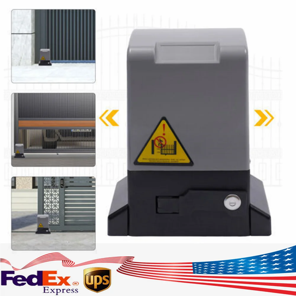 

4400lbs Electric Sliding Gate Metal Fast Opener Door Operator Driveway Motor 750w w/ Remote