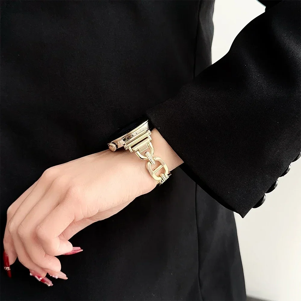 Luxury Stainless Steel Watch Band - Women's Strap, 18-22mm Adjustable Width