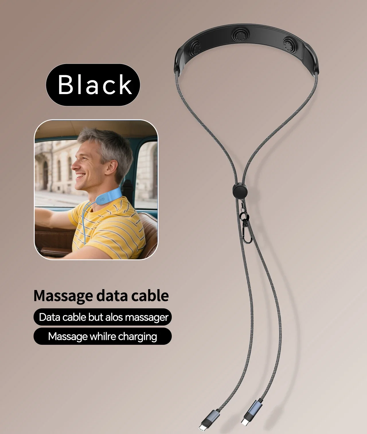 Багатофункціональний кабель Type-C, кабель для масажу, зарядний пристрій для швидкого заряджання PD 100W для Xiaomi, Samsung, iPhone, HUAWEI, USB C кабель