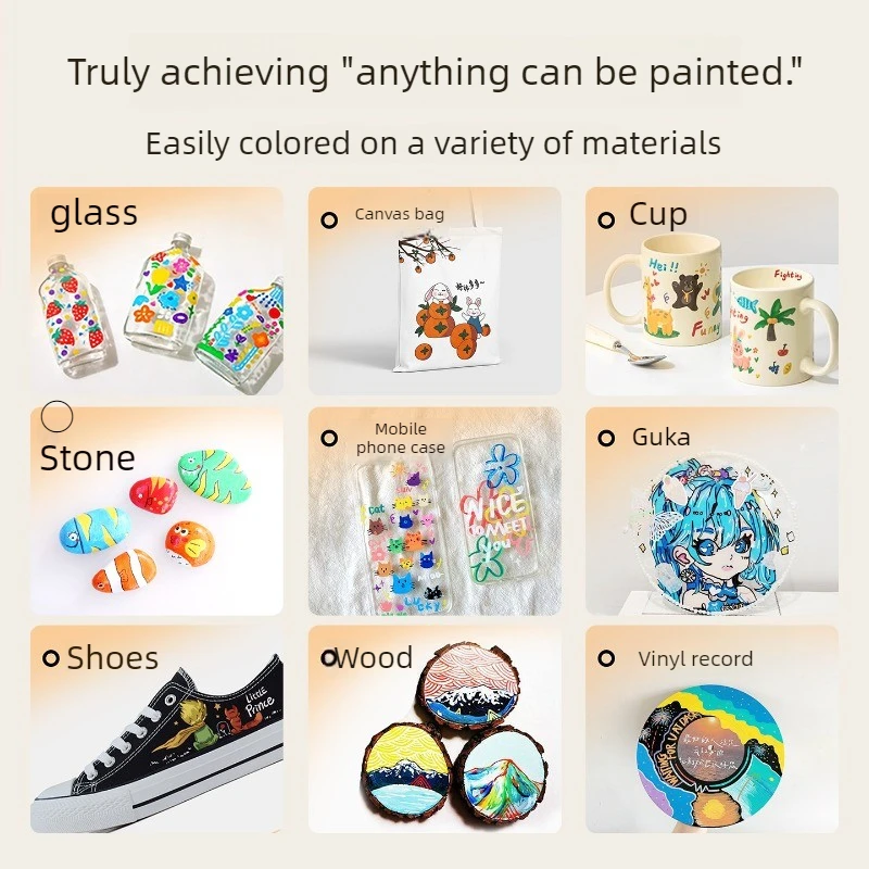 Water-Washable, Non-Bleeding, Layerable Acrylic Markers for Primary School Students - Waterproof, Bucket-Packaged Colored Pens - 3