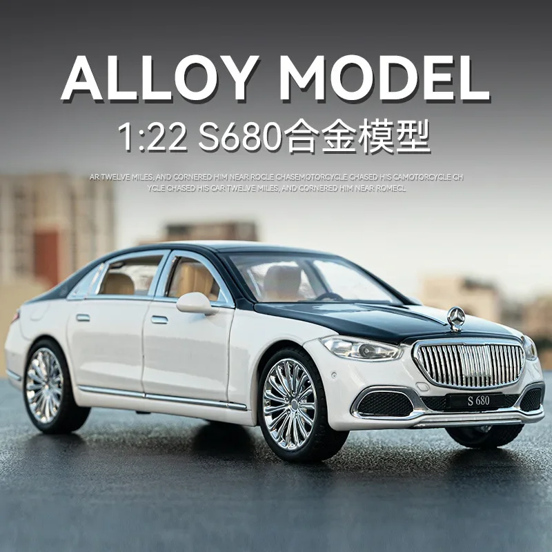 Neue 1:24 Simulation Benz Maybach S680 Limousine Auto Modell