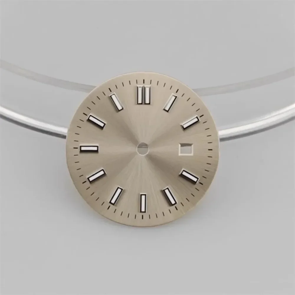 Watch Dial Accessories 24.5MM Watch Dial Green Luminous Logbook Faces Women's Mechanical Watch Accessories for NH05 /NH06 Movement for 31mm Case watch dial accessories watch face accessories