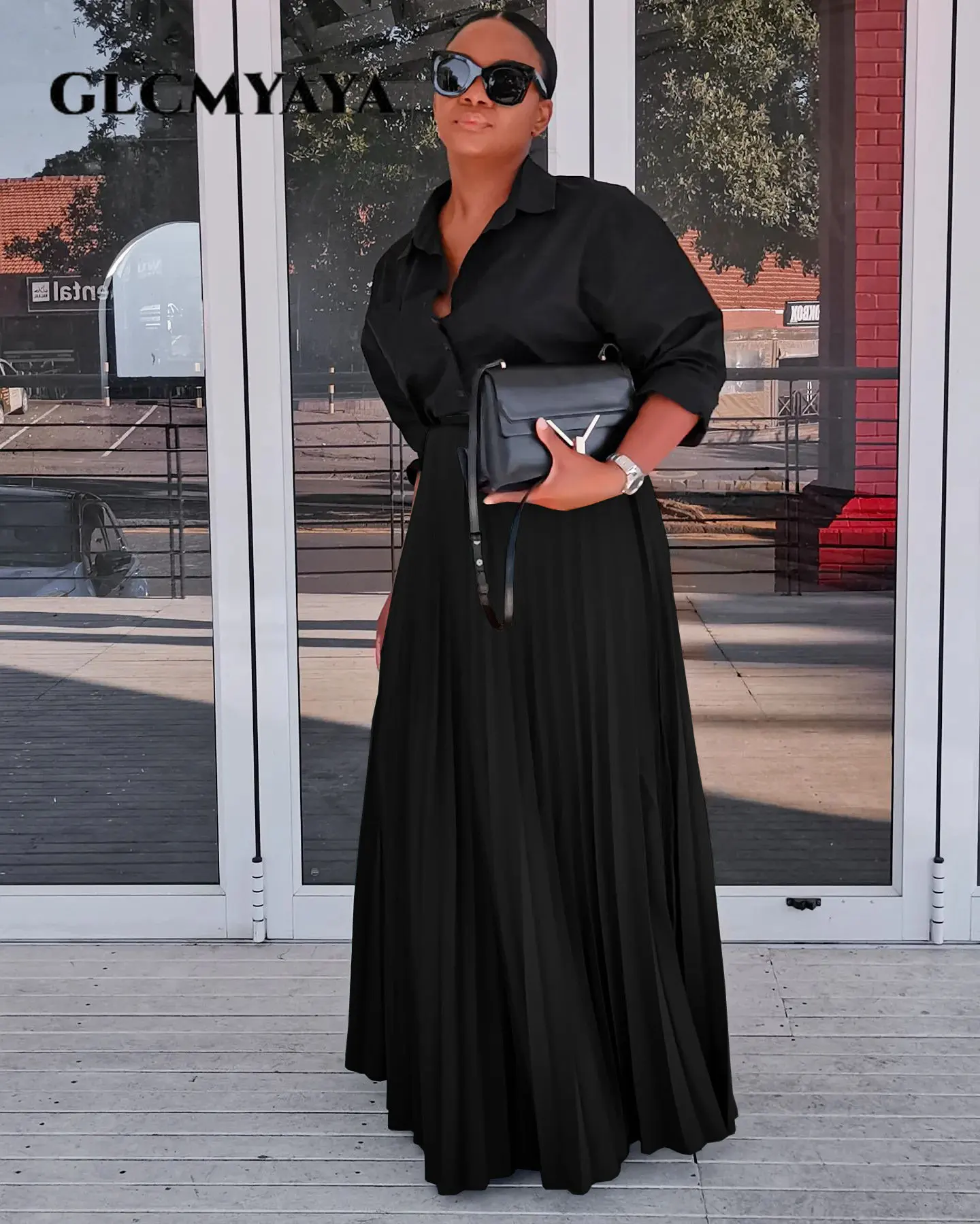 HOT Maxi Skirt High Waisted Black Circle Skirt Circle Skirt Black