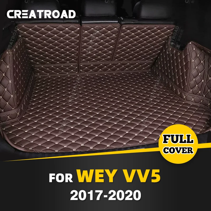 

Автомобильный коврик для багажника с полным покрытием для WEY V5 2017-2020 19 18, кожаный чехол для багажника автомобиля, коврик, подкладка для груза, защитные аксессуары для интерьера