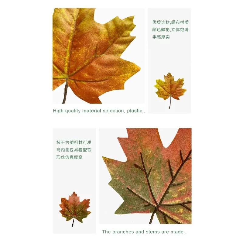 Artificial Canadian Maple Leaf 12 Halloween Shooting Props Simulated Maple Leaf Home Decore  Home Decoration Accessories