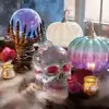 New Glowing Deluxe Cellular Crystal Ball Luminous Witch Electrostatic Spooky Light Serve Skull Hallow Finger Decor Plasma H V2y5 4