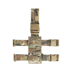 Enhanced Tactical Drop Leg Thigh Holster with Adjustable Straps for Hunting and Paintball Activities (Multicam)