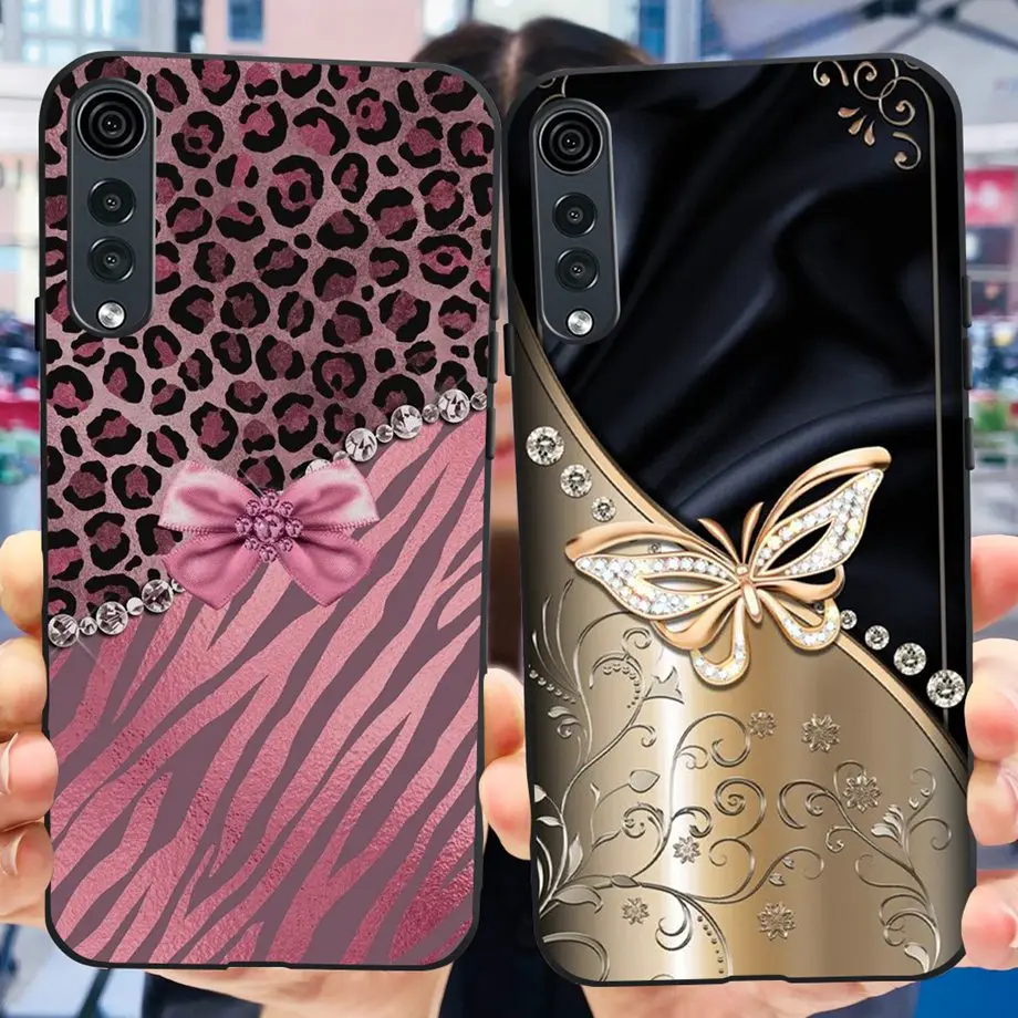 Per Lg Velvet 5G Custodia Lg Velvet 2Pro 2 Pro Cover Posteriore Soft Tpu Silicone Antiurto Paraurti Capa Per Lg Velvet Bow Leopard Print