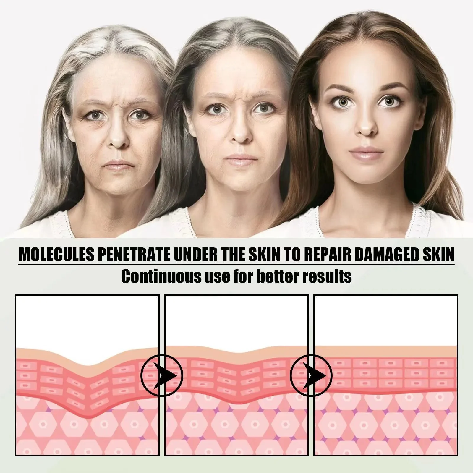 4 IN 1 Remove Wrinkles Face Serum Lifting Firming Fade Fine Lines Anti-Aging Essence Vitamin C Whitening Moist_voghion.com