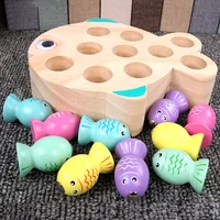Wooden Fishing Game for Kids Montessori Educational Toy Set Magnetic Fishing Game Fine Motor Skill Training Early Learning Toys 2