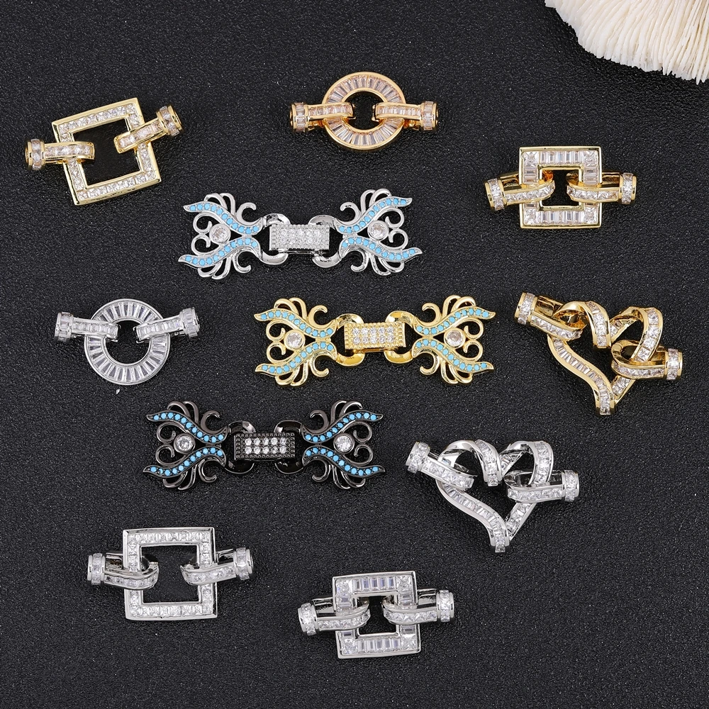 Juya DIY Luxus Natursteine Barock Perlen Schmuck Herstellung Komponenten cz Opal Stecker Verschluss Verschluss Verschluss Verschlüsse Lieferungen – Detail 1