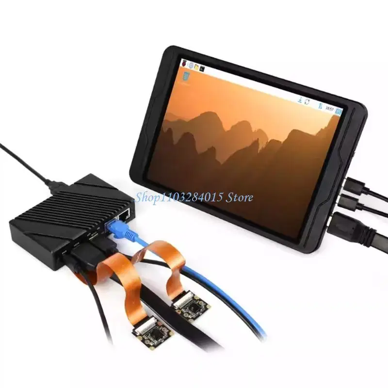 CM5 기가비트/2.5G 이중 이더넷 확장 보드용 R6FF 이중 RJ45 지원 데이터 전송 USB M.2 NVMe 설치