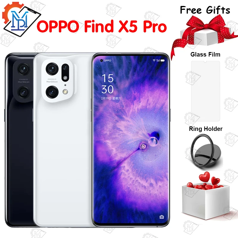  OPPO Find X5 Pro 5G 휴대폰, 6.7 인치 스냅드래곤 8 Gen 1, 안드로이드 12, IP68 방수 스마트폰