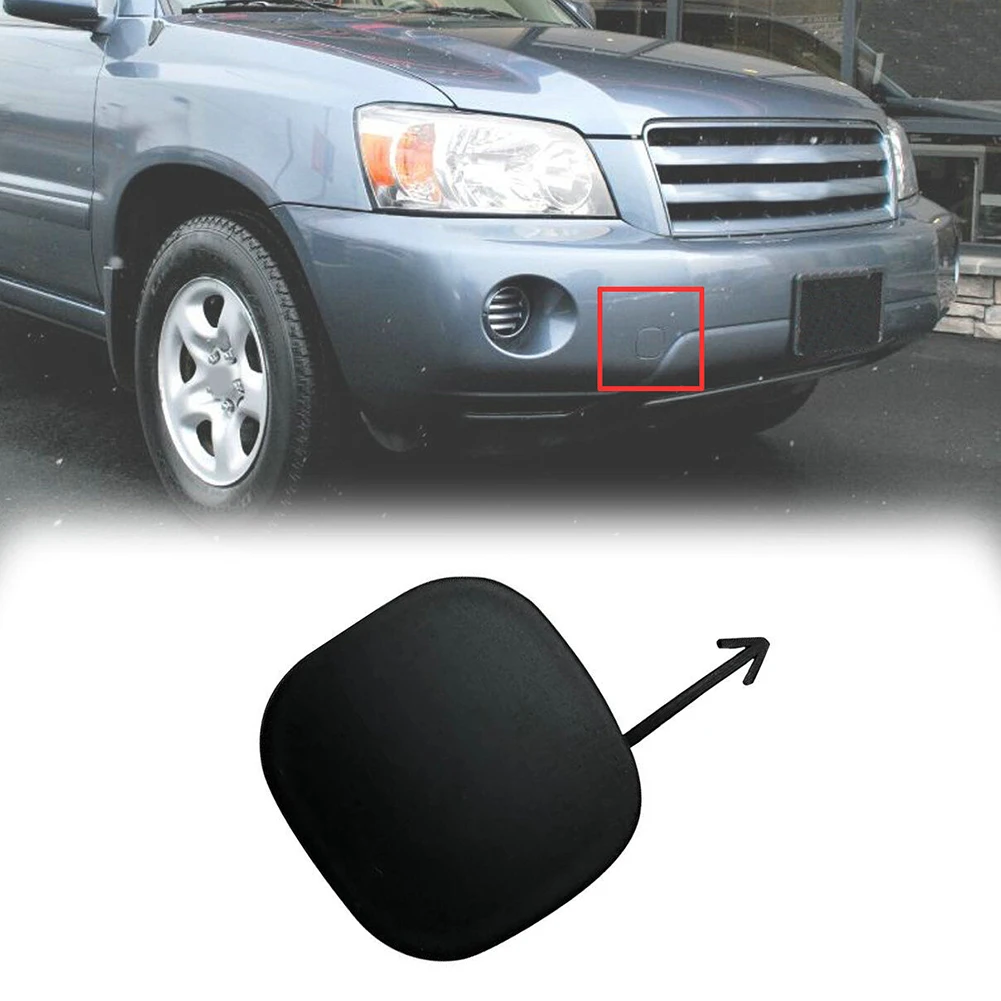 

Front Bumper Tow Hook Eye Cover Cap Black Durable And Reliable Exterior Car Kit For Toyota For Highlander 04-07 52127-48030