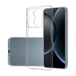 Premium Magnetic Leather Shockproof Case - Soft Silicone Cover for Xiaomi 15T (Clear Case)