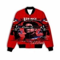 New Fashion Women/Men's 3D Print Prince Rogers Nelson  Zipper Bomber Jackets Men Overcoat Mens Coat Zip Up Jackets 1