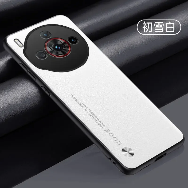 Leather Silicone TPU Shockproof Bumper Protective Case in Plain Design