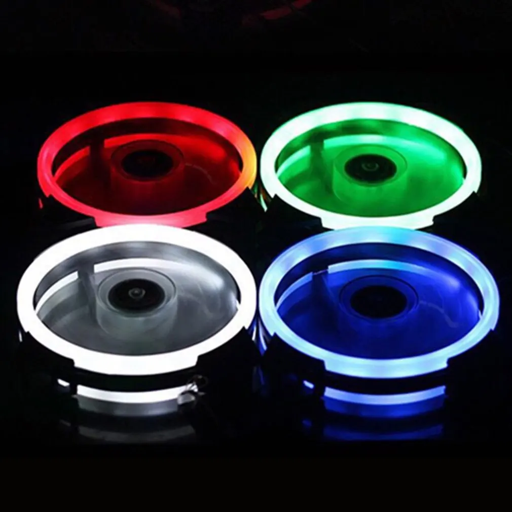 Hot 120mm RGB PC Computer Ultra Silent 15 LEDs Cooling Fan Radiator 12V Computer Fan DC Heat Dissipation
