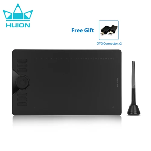 Buy Huion HS610 Graphic Tablet Digital Drawing Tablet with 8192 Battery-free Stylus OTG Adapter for Android Phone Windows PC MacOS