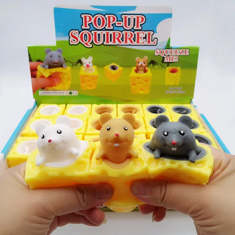 

Cute Pop Up Mouse Squirrels Frogs Animals Squishy Squeeze Fidget Toys Decompression Stress Relief Funny Gifts for Kids Adults