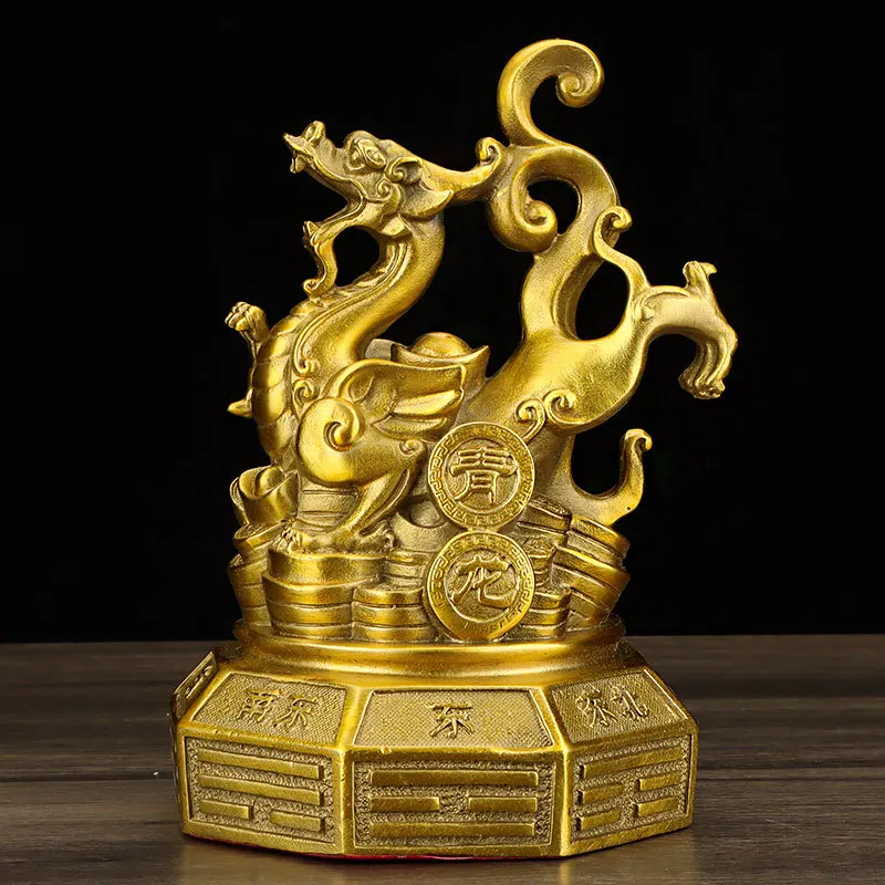 Copper Dragon, White Tiger, Vermilion Sparrow, Xuanwu, Sculpture Decorative, Home Living Room Office Art Decorations Crafts, 1Pc